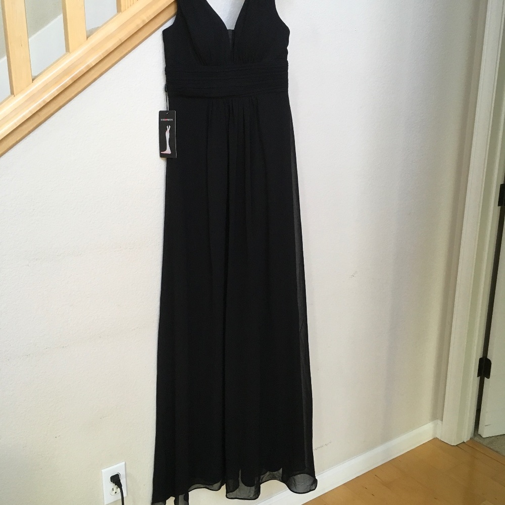 Long black evening gown